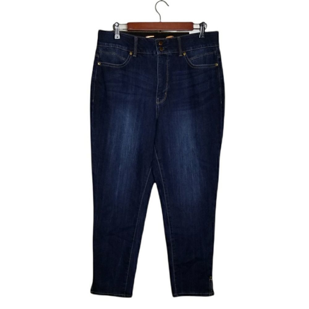 Seven7 All-In-One Solution High Rise Ankle Skinny Blue Jeans